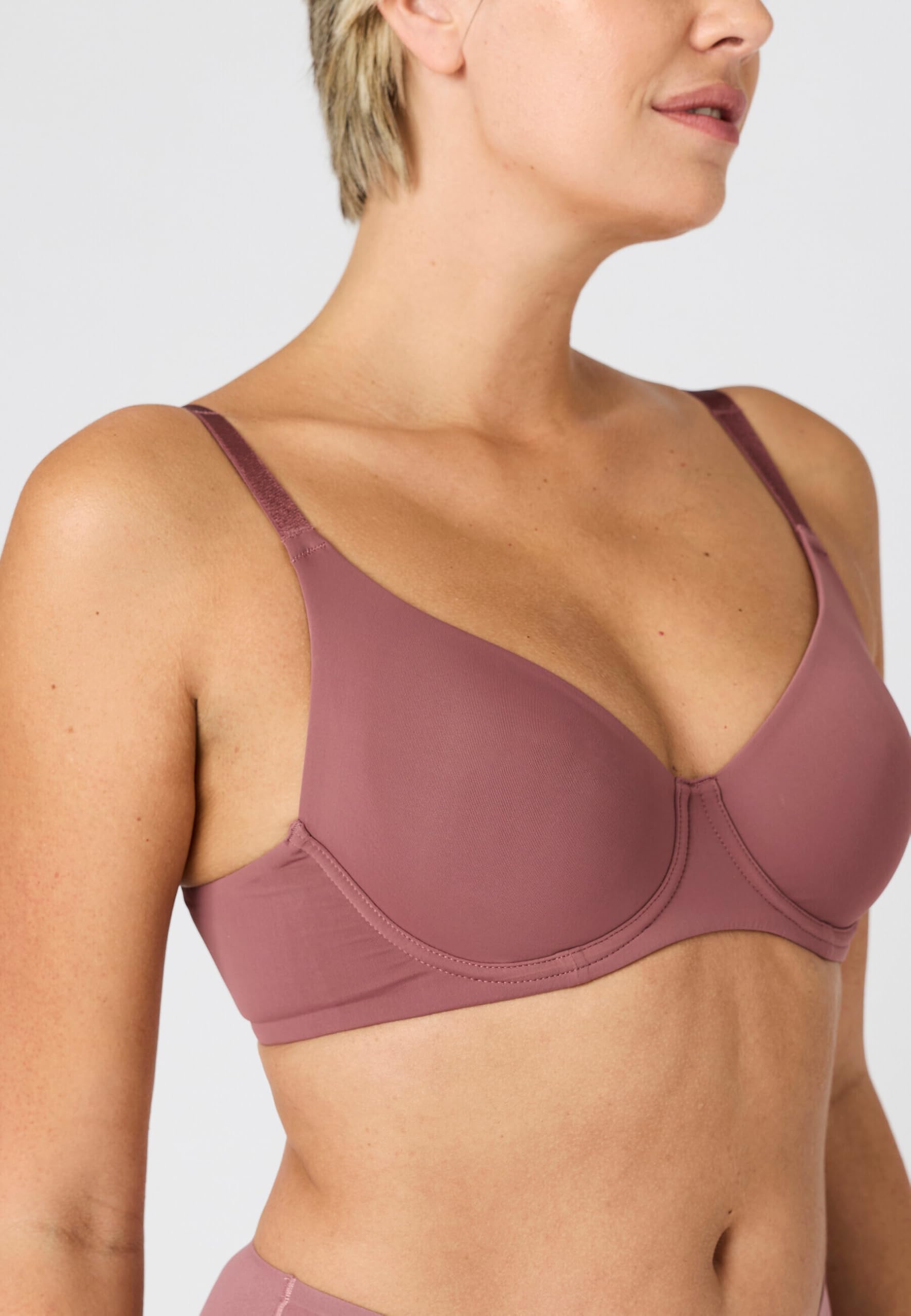 Damart Biancheria intima reggiseno con ferretto coppe modellate 2B rosa vinaccia