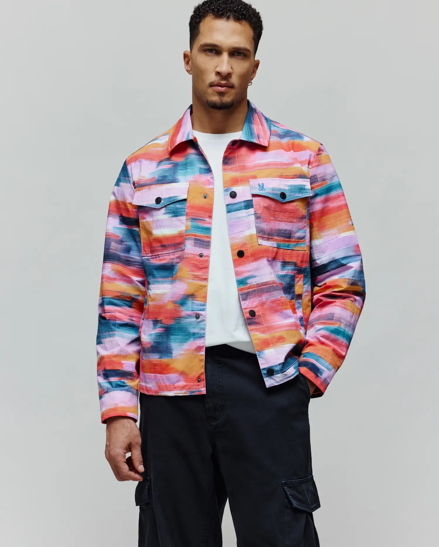 Psycho Bunny Jackets Raphael Jacket giacca 656 Sunkissed Coral in nylon