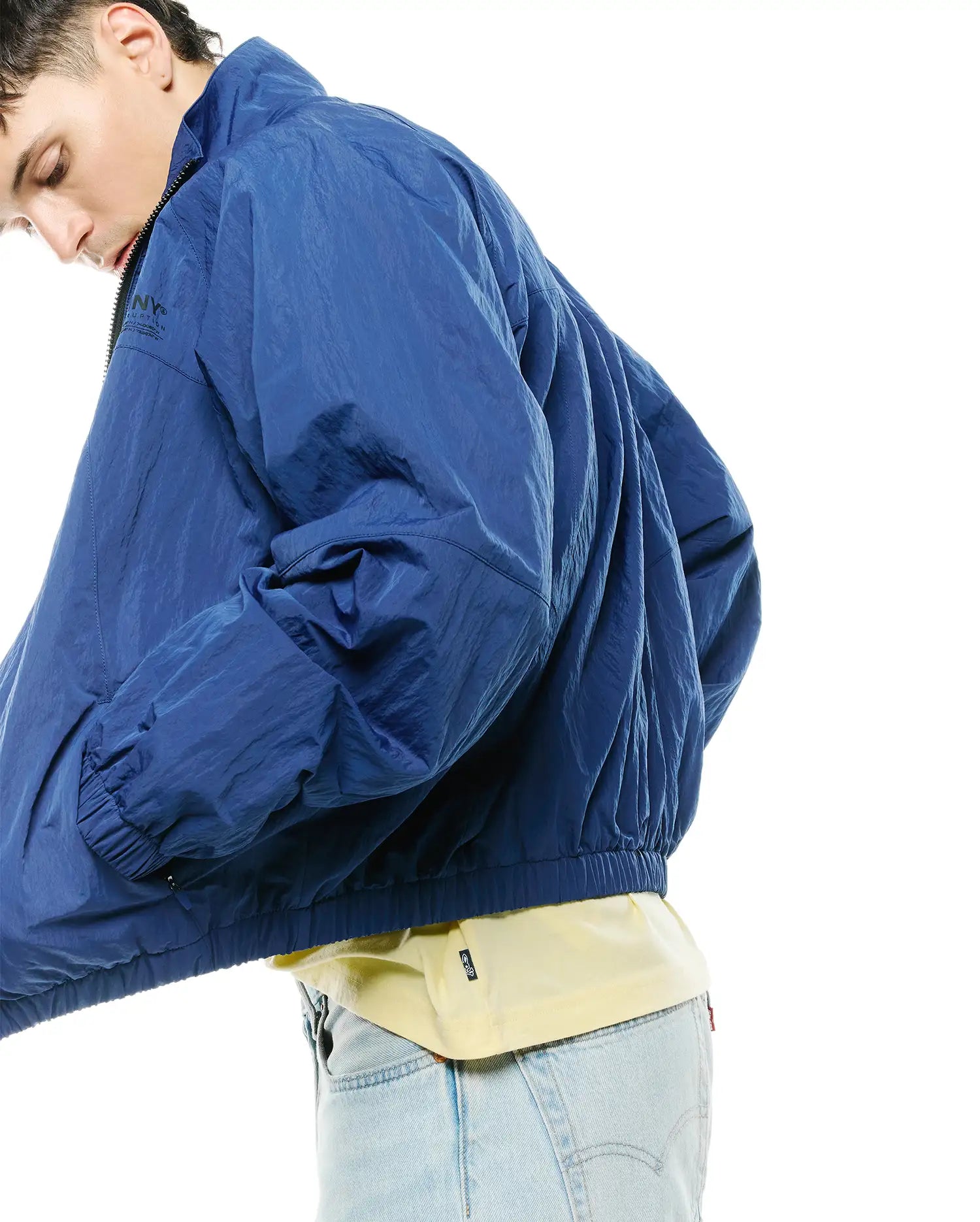 Psycho Bunny Jackets MEN'S ALDER NYLON JACKET MT0500243 giacca blu in nylon leggera