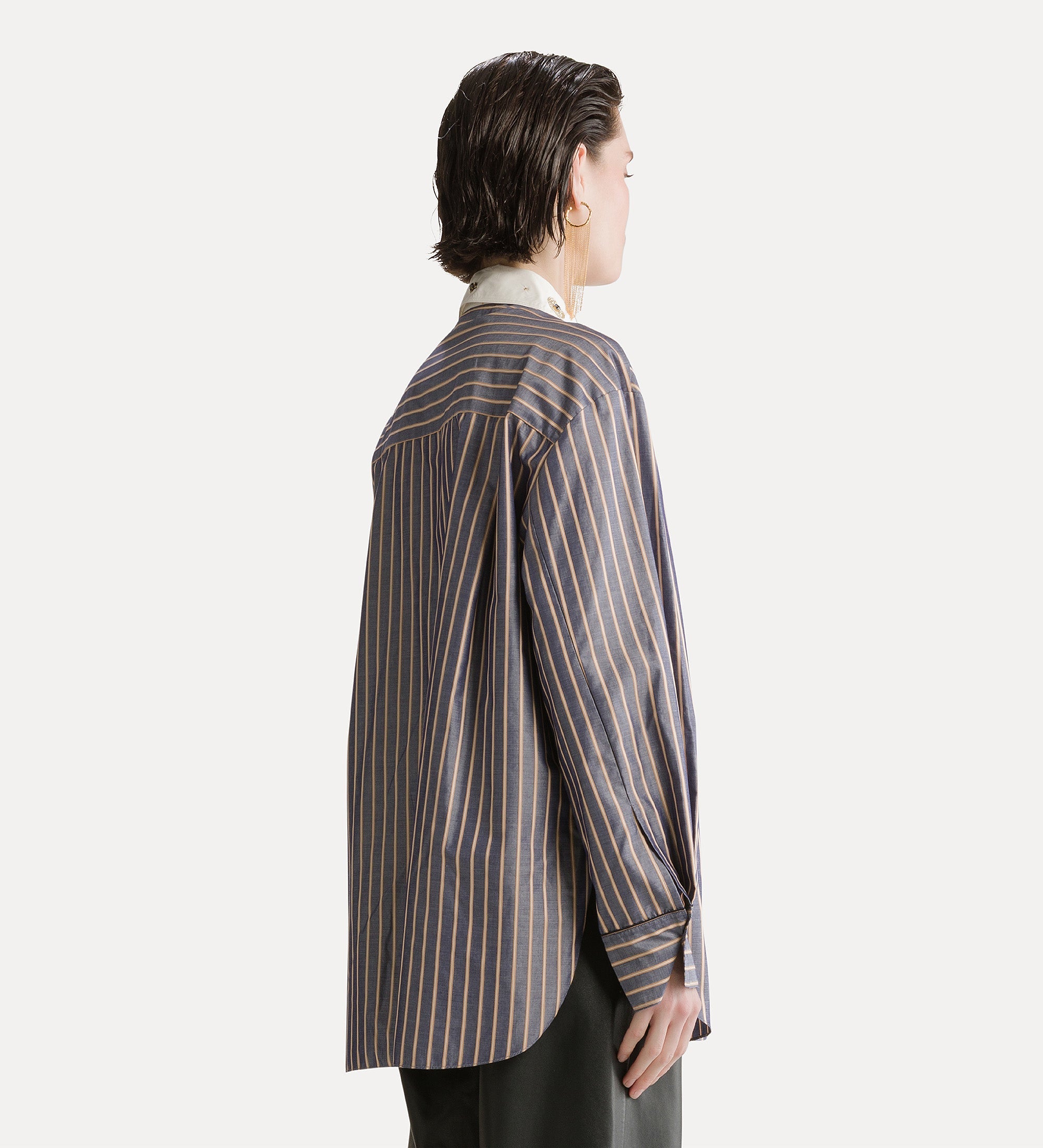 Forte camicie overshirt in popeline ricamato Notte
