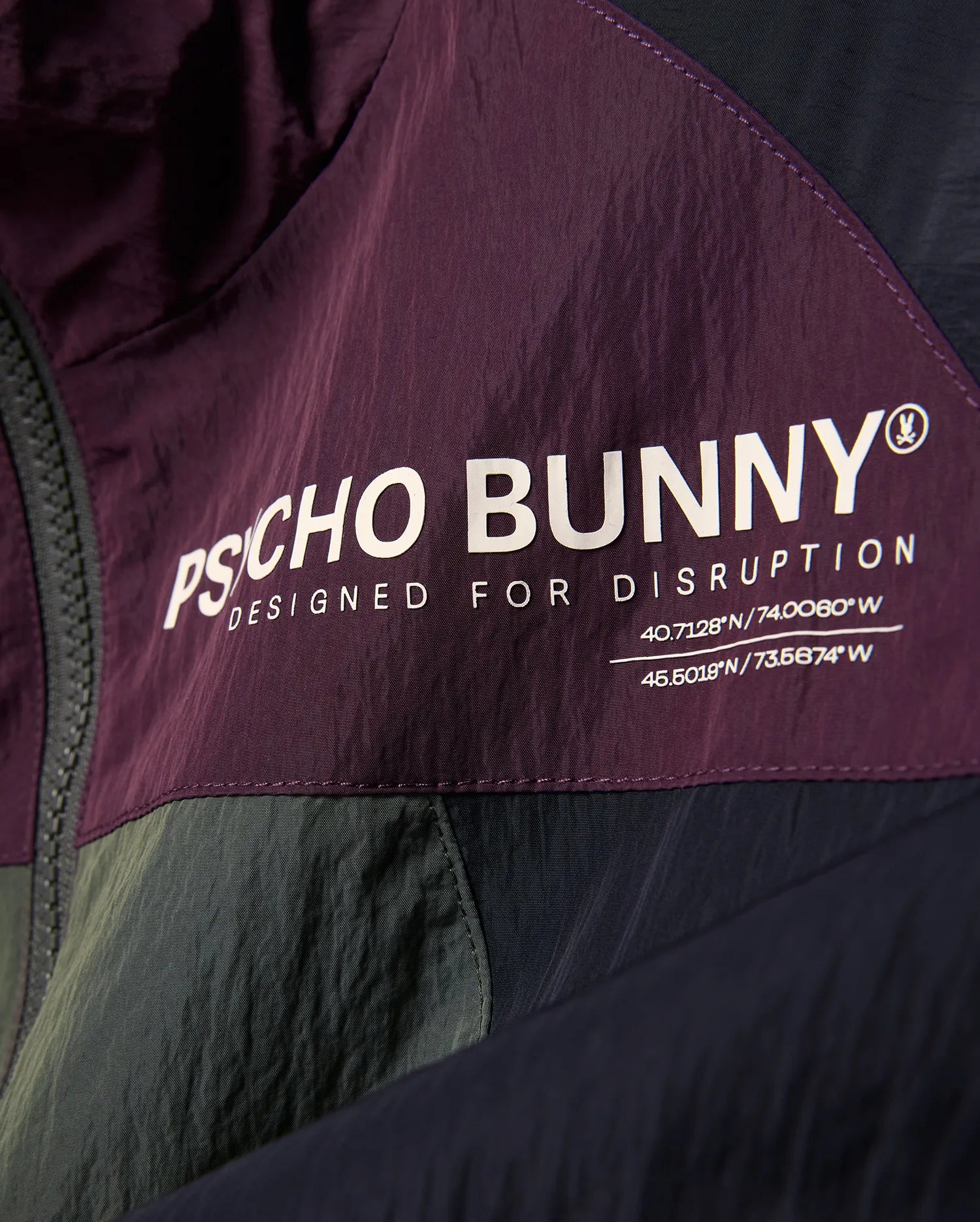 Psycho Bunny Kids Outerwear Alder Nylon Colorblock Jacket KT0500091 giacca nera
