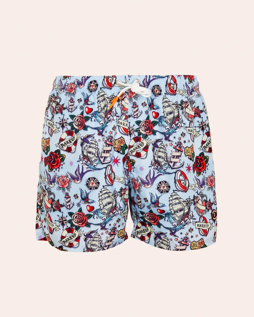 Markup Uomo Costumi Boxer mare tattoo boxer
