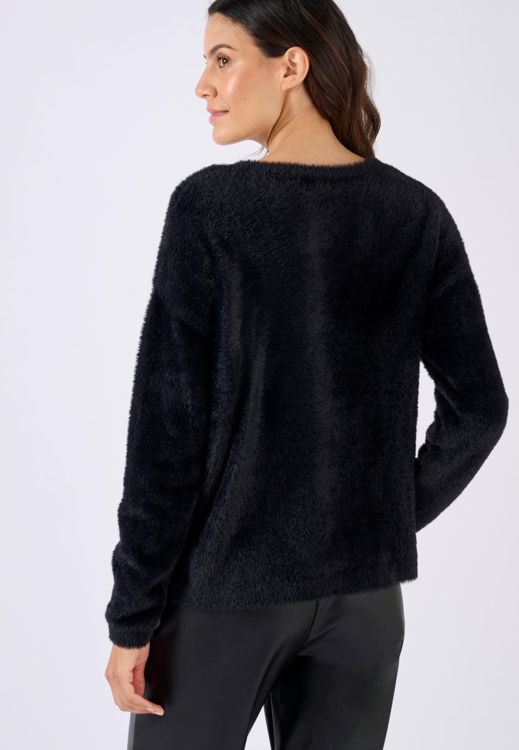 Damart Prêt-à-porter Maglione a maglia pelosa con motivo vegetale 38-40