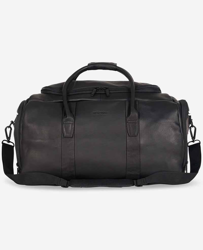 Kenneth Cole Reaction Colombian Leather Duffle borsone nero in pelle