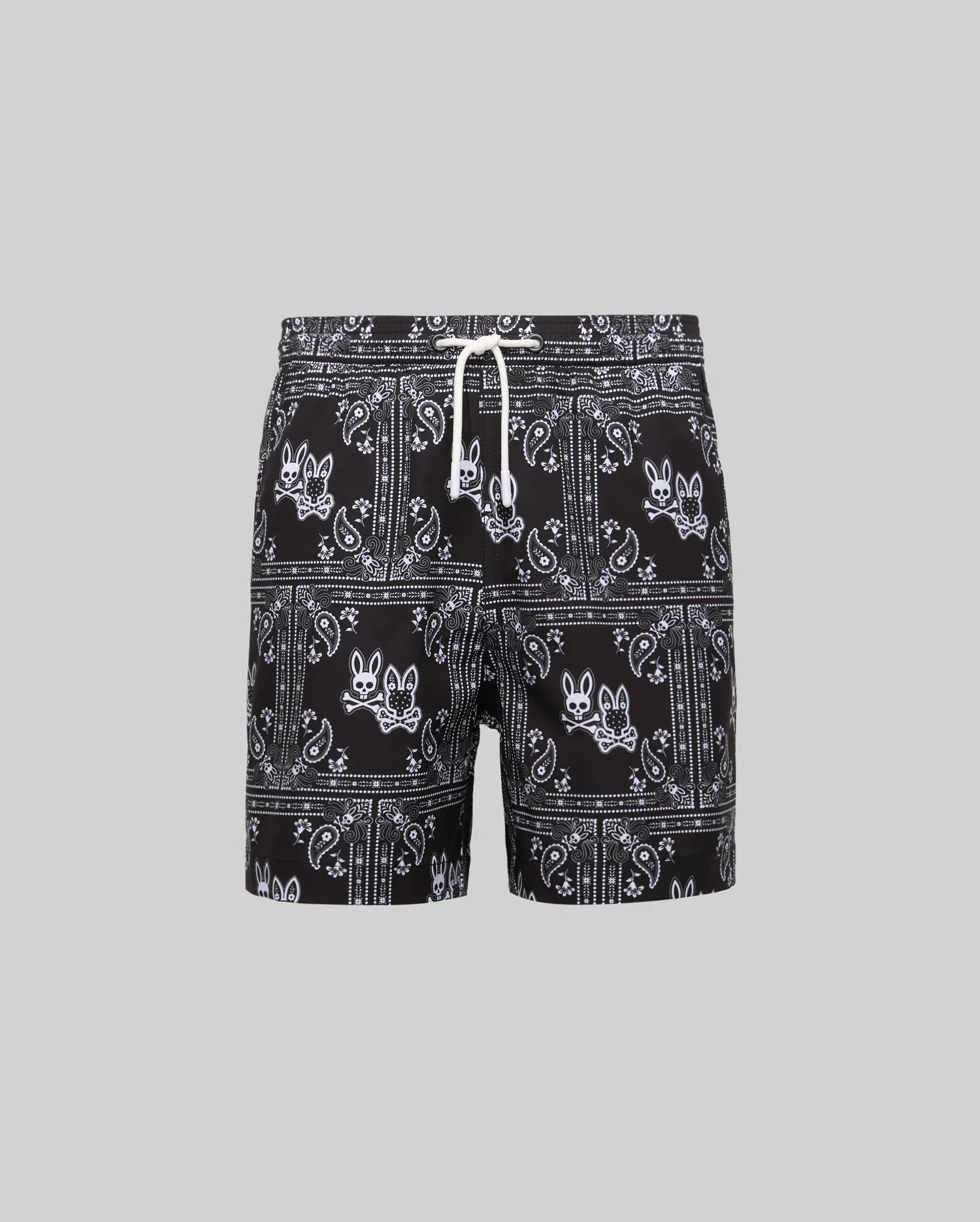Psycho Bunny Kids Swimwear Luke Swim Trunk 6" costume nero