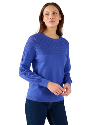 Damart Prêt-à-porter maglione da donna blu oltremare in maglia sottile