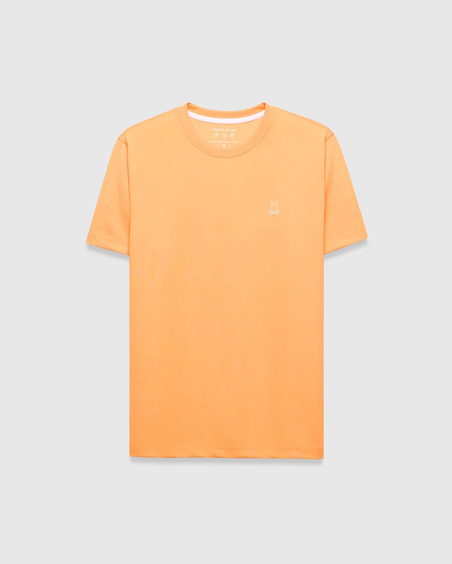 Psycho Bunny Men's Tees MENS DASH BUNNY SPORT TEE MT0200517 T-shirt arancione sportiva elasticizzata