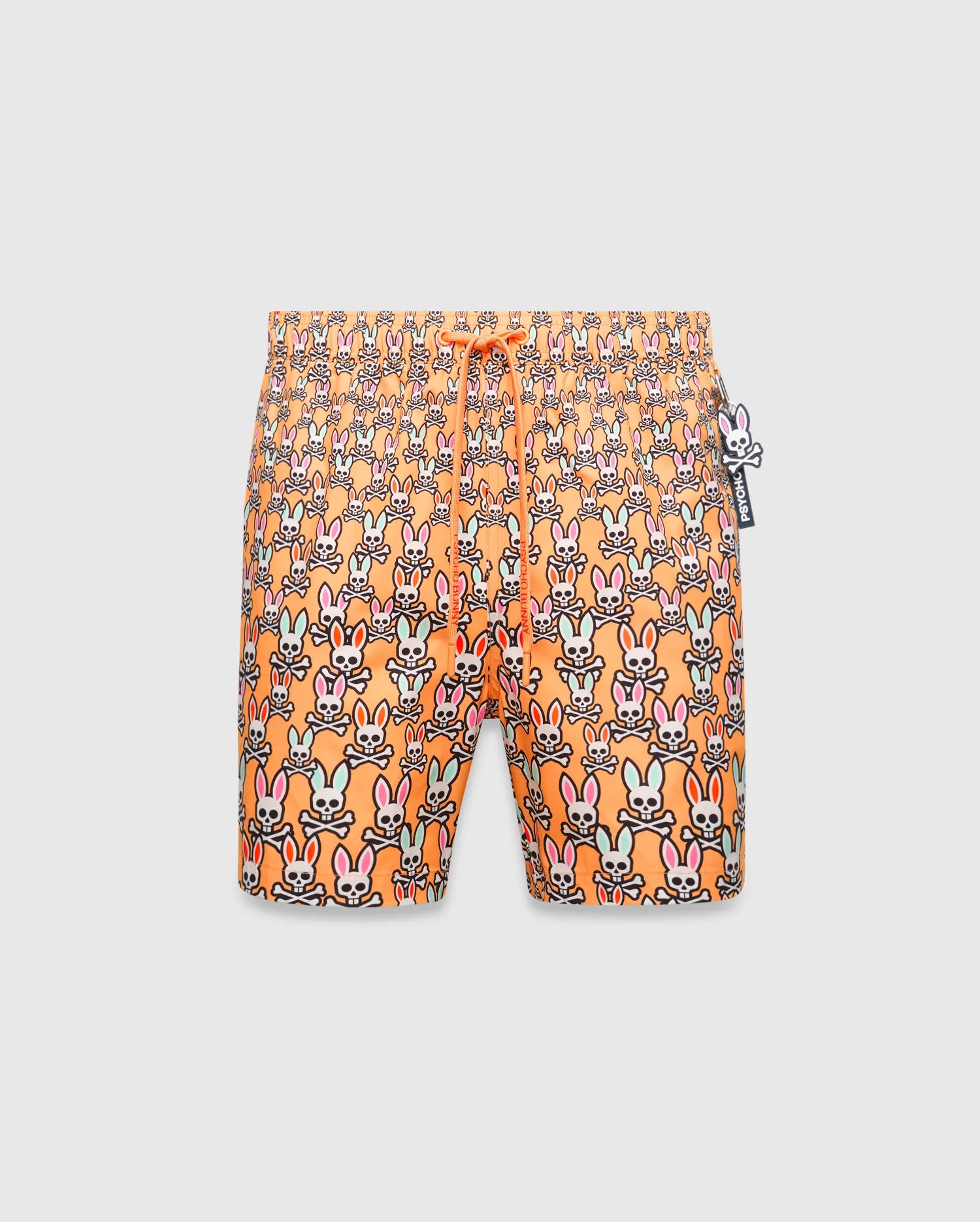 Psycho Bunny Men's Swimwear Byron Swim Trunk 6" costume arancione con rete interna