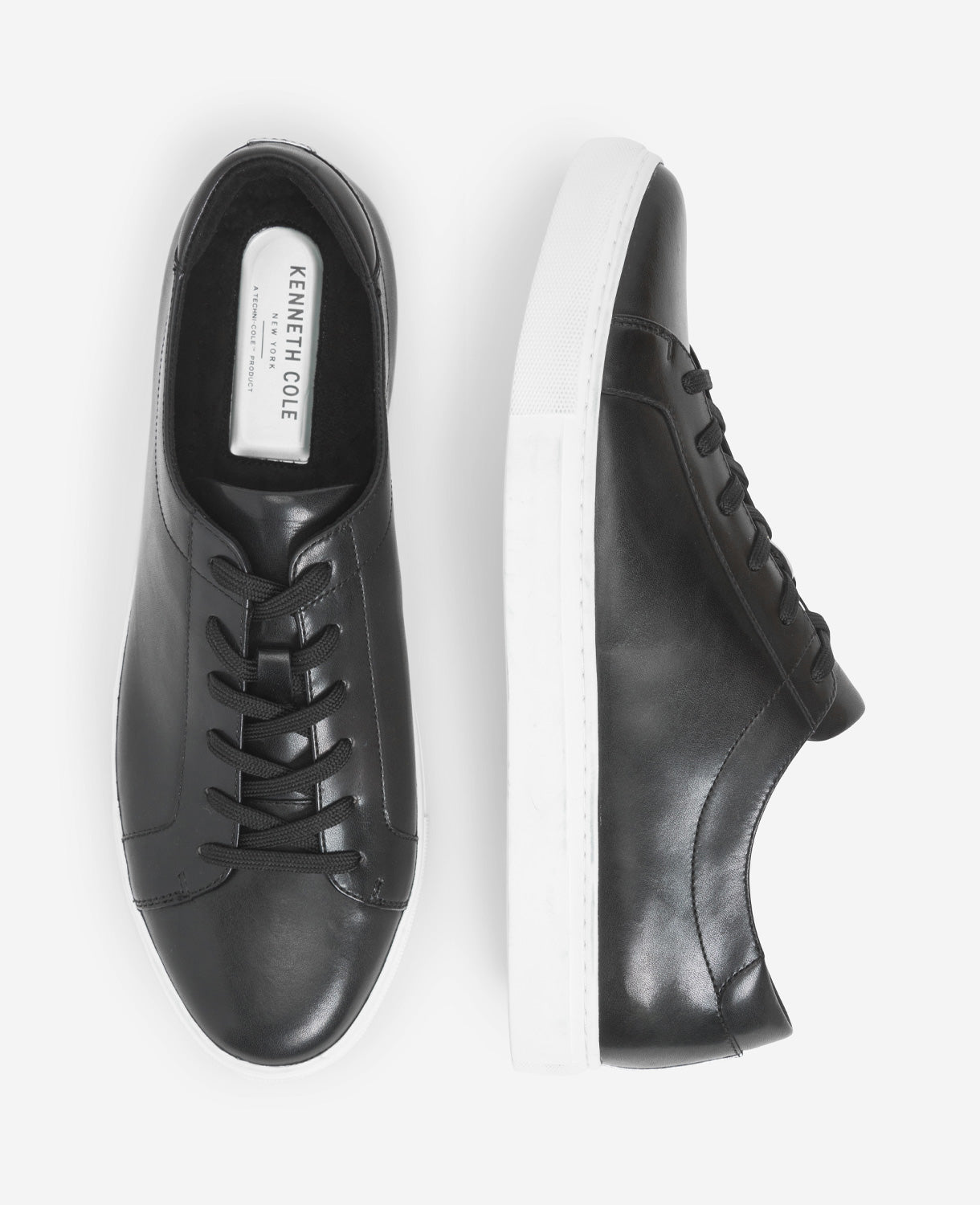 Kenneth Cole Reaction Shoes Men's Kam Leather Sneaker sneaker nera in pelle
