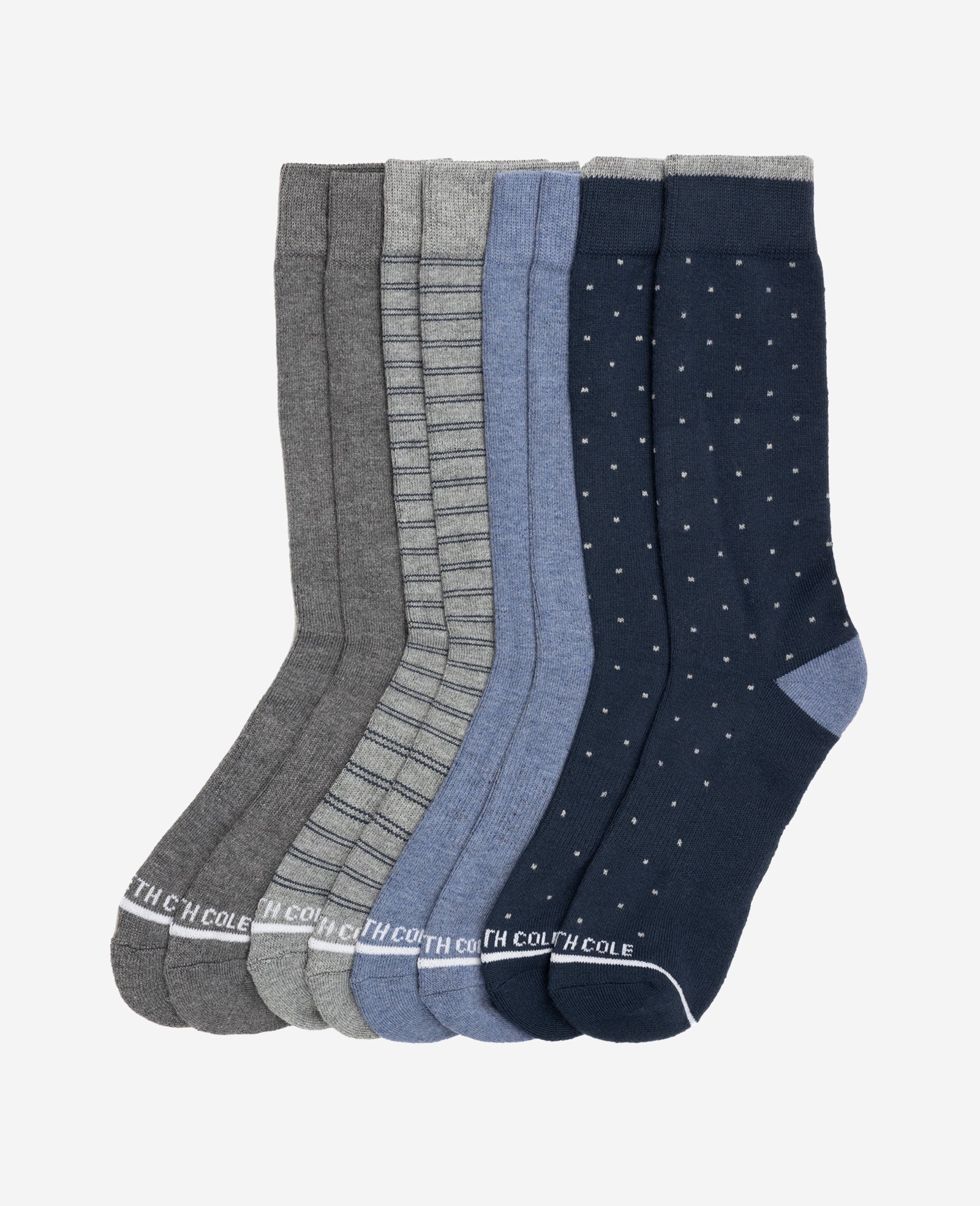 Kenneth Cole Reaction Clothing Half Cushion Dress Crew Socks 4-Pack calze uomo 4 paia