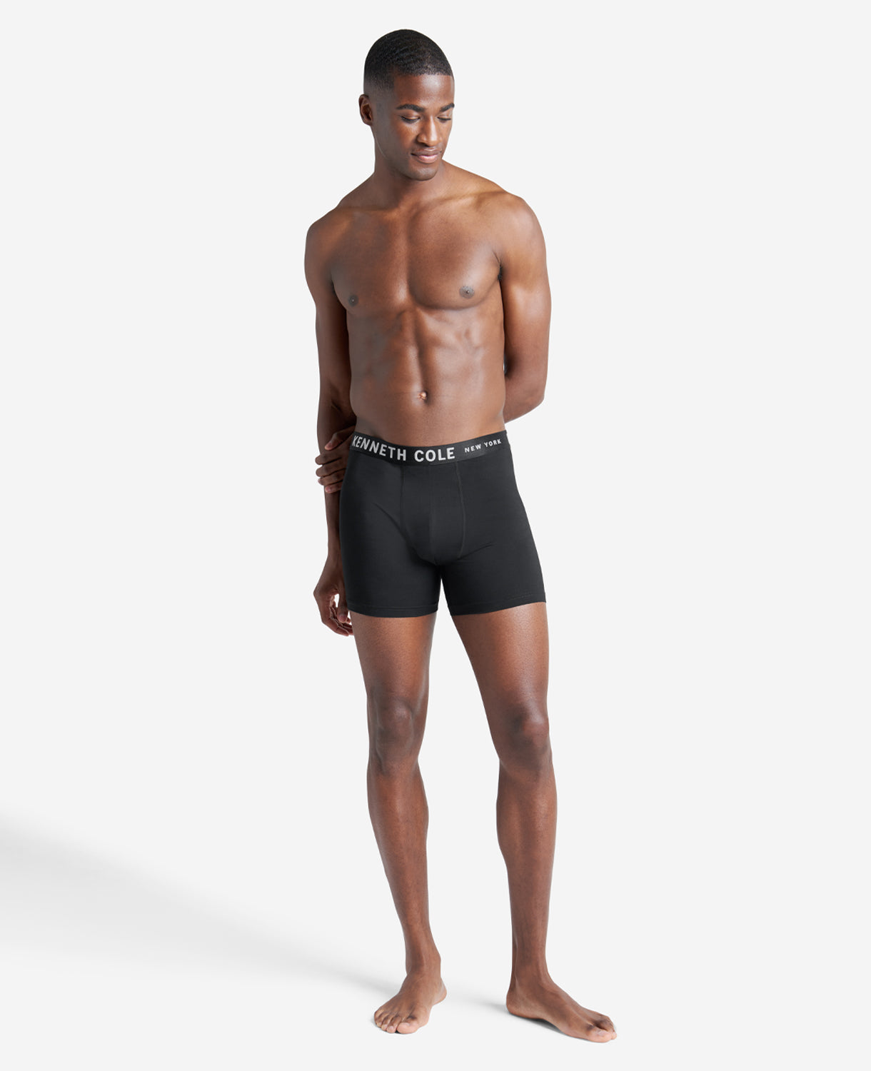Kenneth Cole Reaction Clothing Micro Stretch Boxer Briefs boxer 3 pezzi neri in cotone stretch