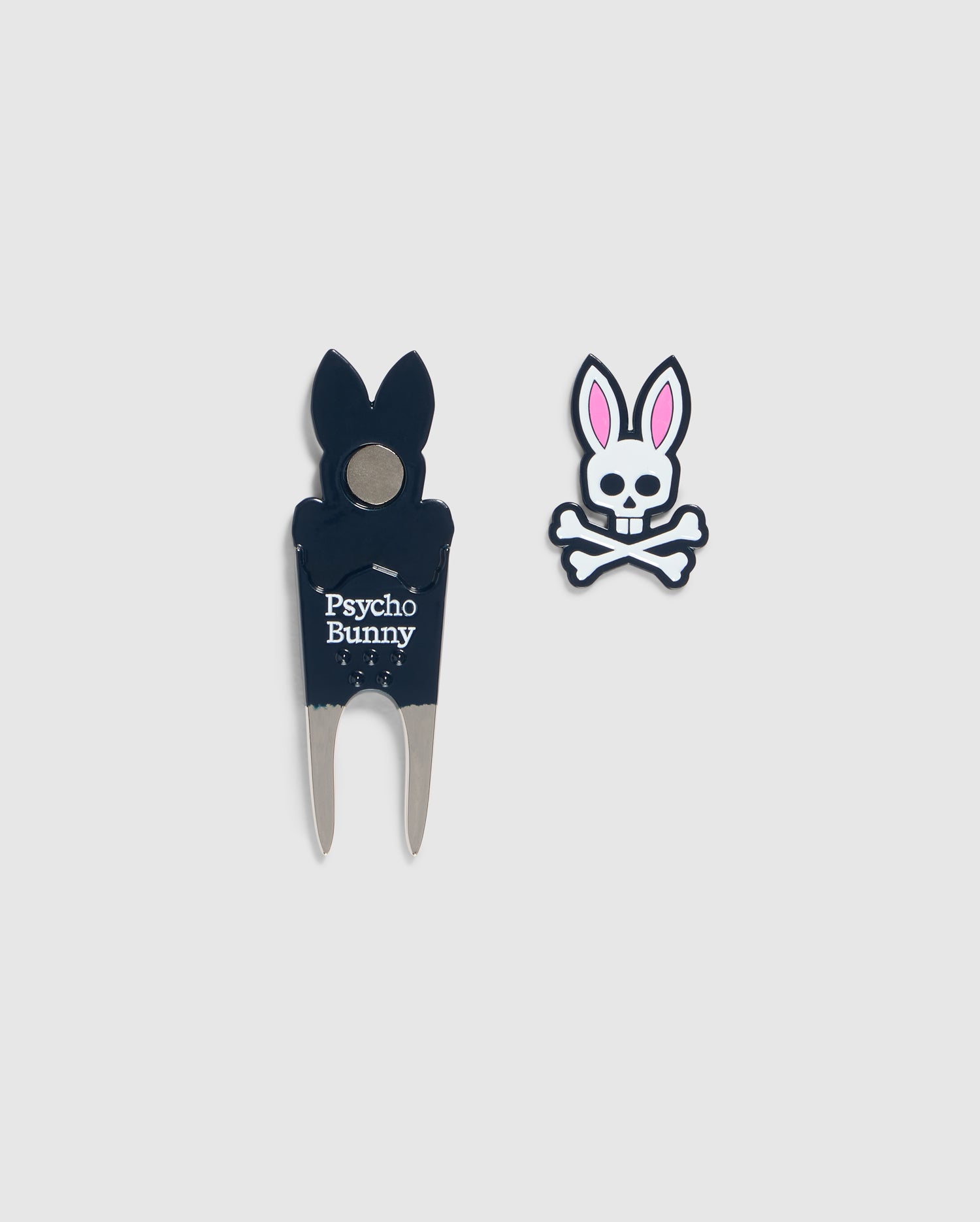 Psycho Bunny Accessories Divot Tool attrezzo golf 410 Navy con marcatore magnetico