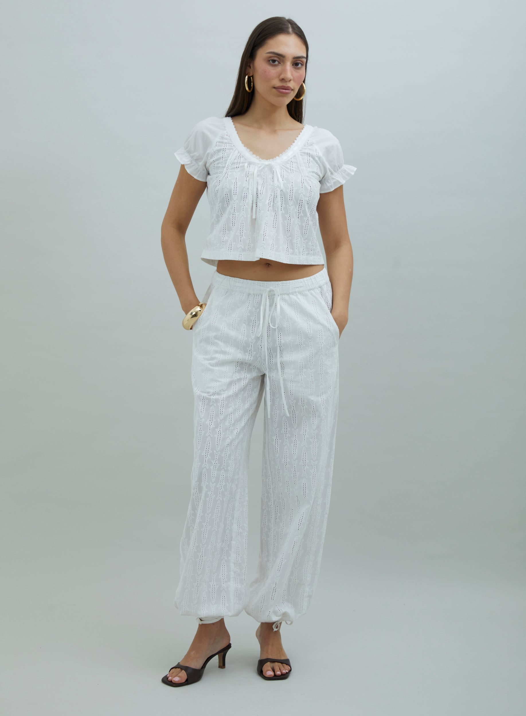 House Of Sunny Women's Shorts & Trousers SEA BREEZE BALLOON PANT pantaloni UK 6–18 in cotone