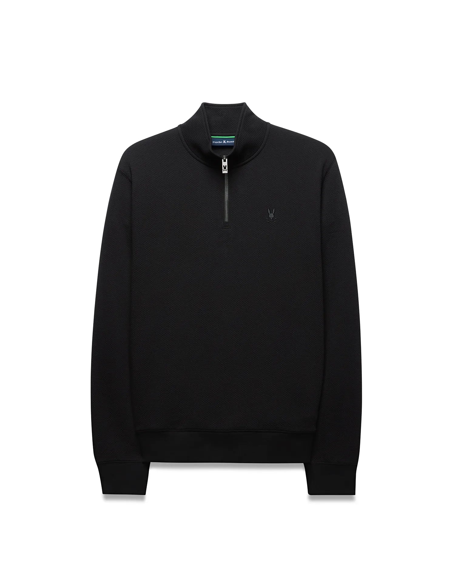 Psycho Bunny Big & Tall BIG AND TALL MARC ZIP SWEATSHIRT BT0500018 felpa nera con zip