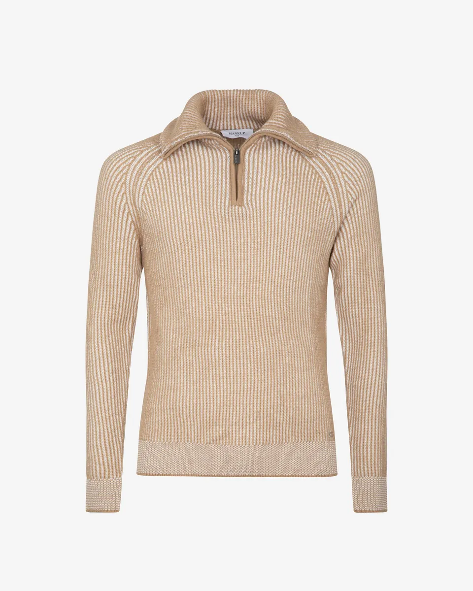 Markup Uomo Maglieria Lupetto zip maglia inglese