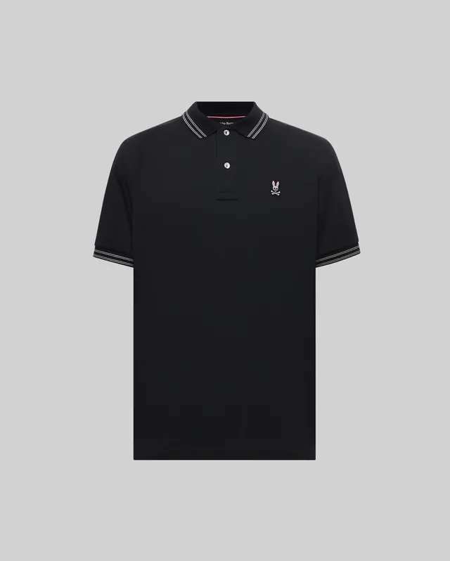Psycho Bunny Big & Tall MENS BIG AND TALL KENYON LIGHTWEIGHT PIQUE POLO BT0100020 nera