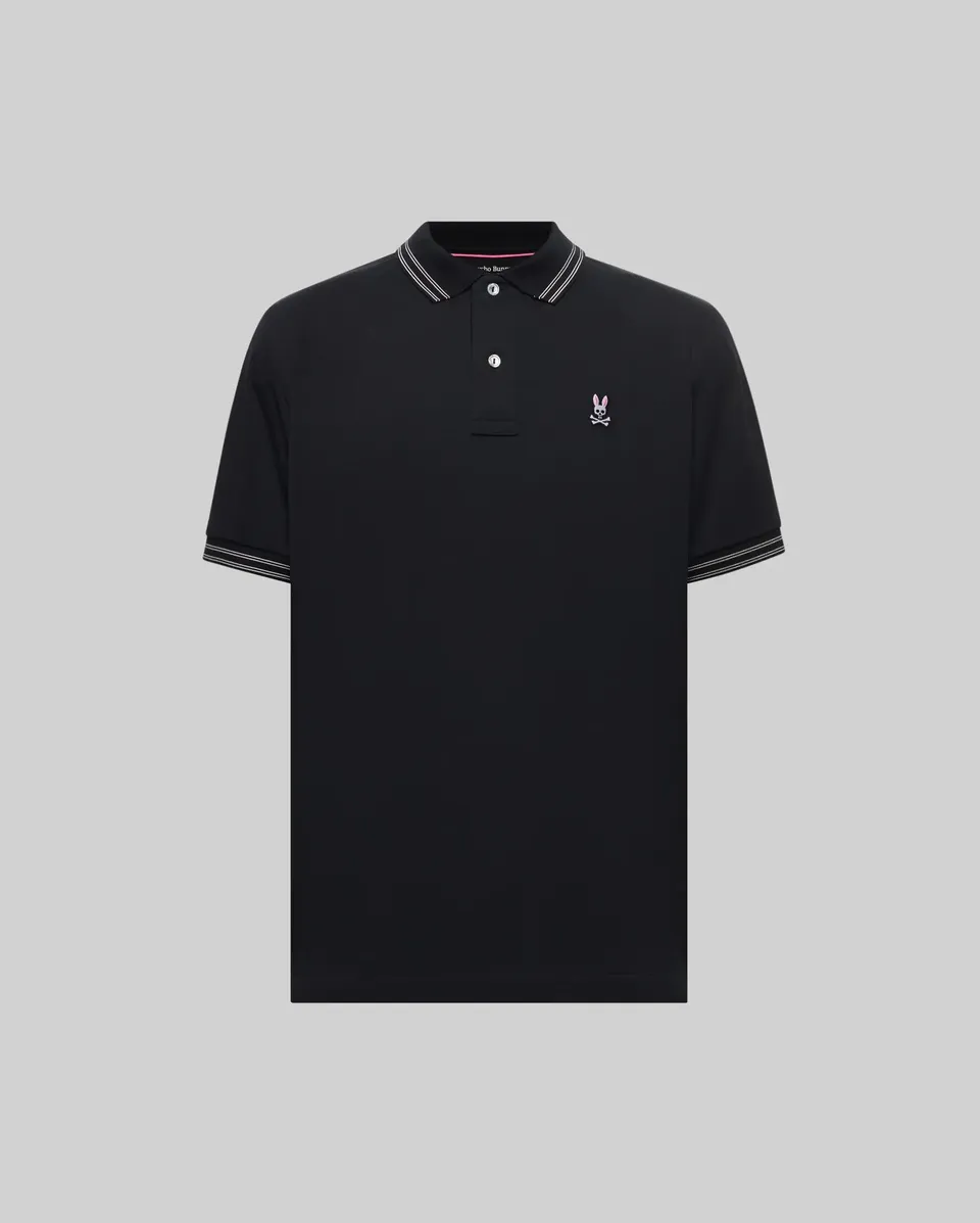 Psycho Bunny Big & Tall MENS BIG AND TALL KENYON LIGHTWEIGHT PIQUE POLO BT0100020 nera