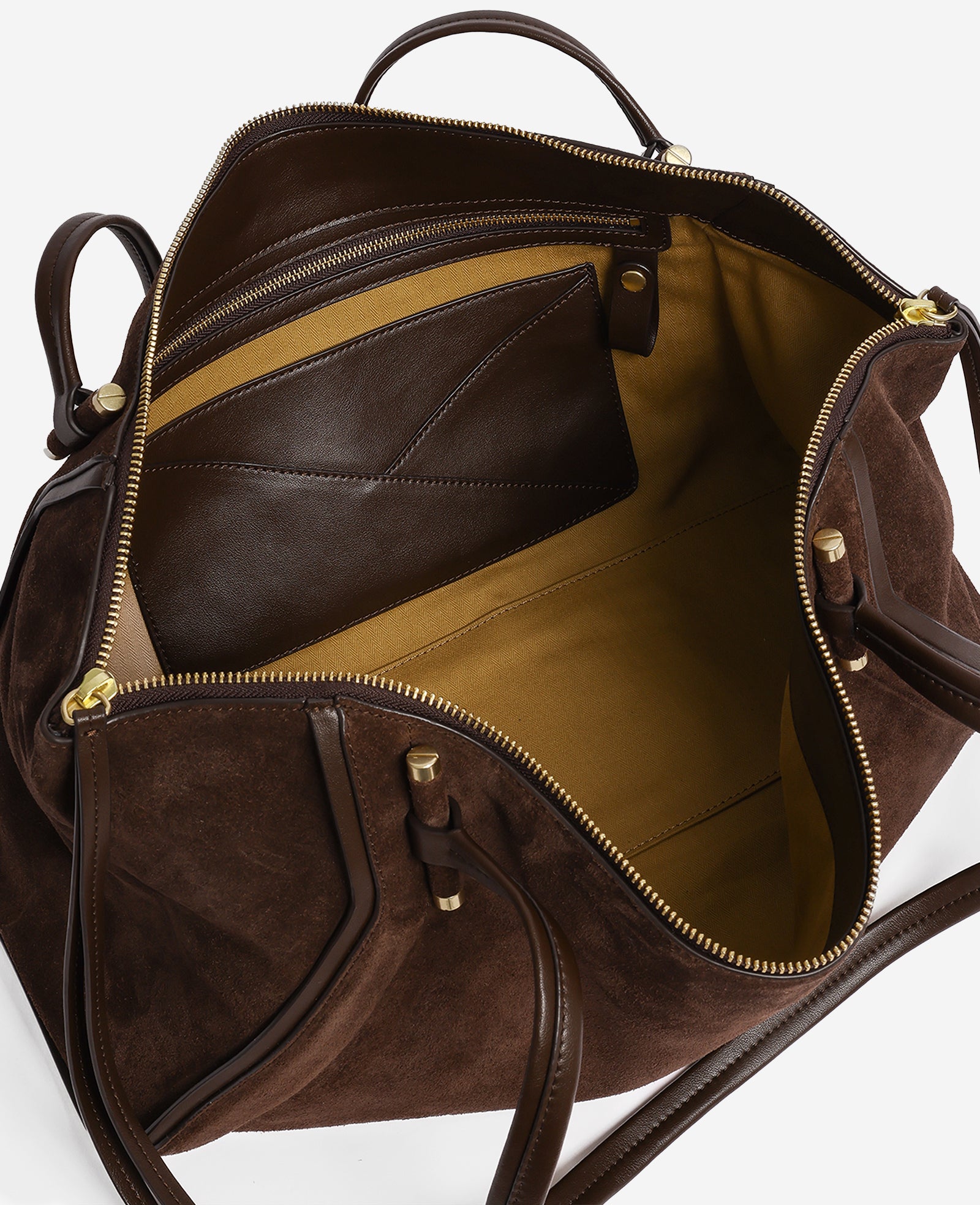 Kenneth Cole Reaction Bags Highline East/West Top Zip Tote borsa tote cioccolato in pelle scamosciata