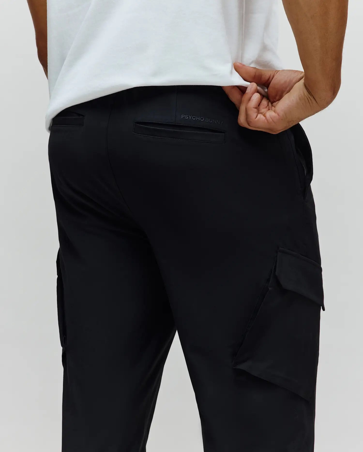 Psycho Bunny Men's Pants MENS LUKA CARGO PANT 28 1/2 L MB0600023 pantaloni cargo neri