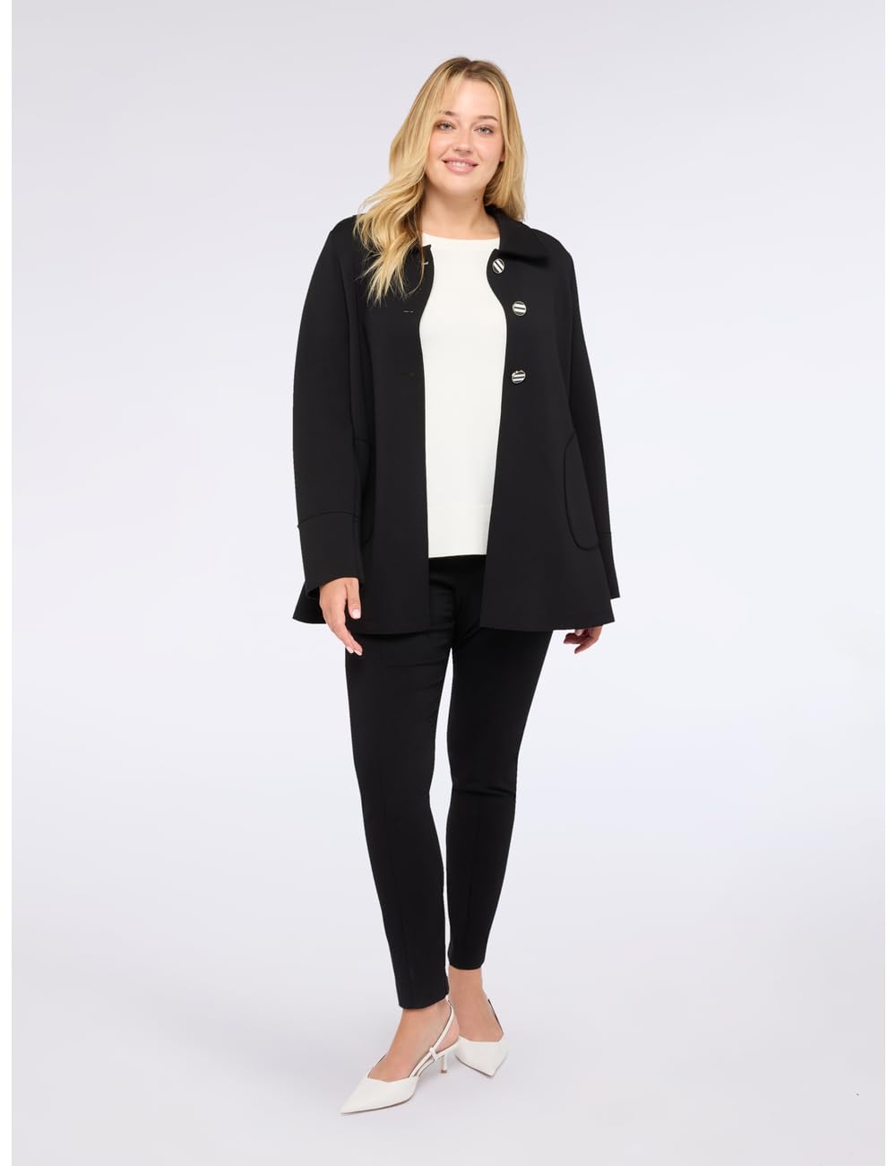 Fiorella Rubino Giacche e blazer Giacca in scuba con bottoni decorativi 44 Plus