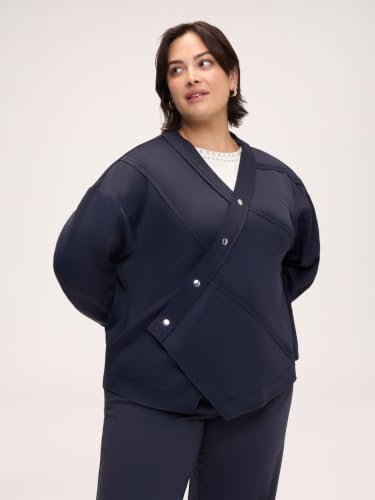 Fiorella Rubino Maglie e felpe Felpa con chiusura asimmetrica S Plus over