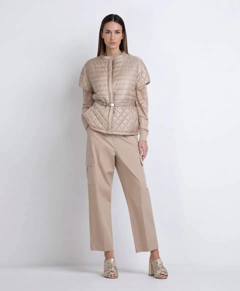 Markup Donna Giacche & Giubbotti Piumino corto in nylon con cintura piumino
