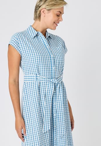 Damart Prêt-à-porter Vestito-Camicia in cotone goffrato