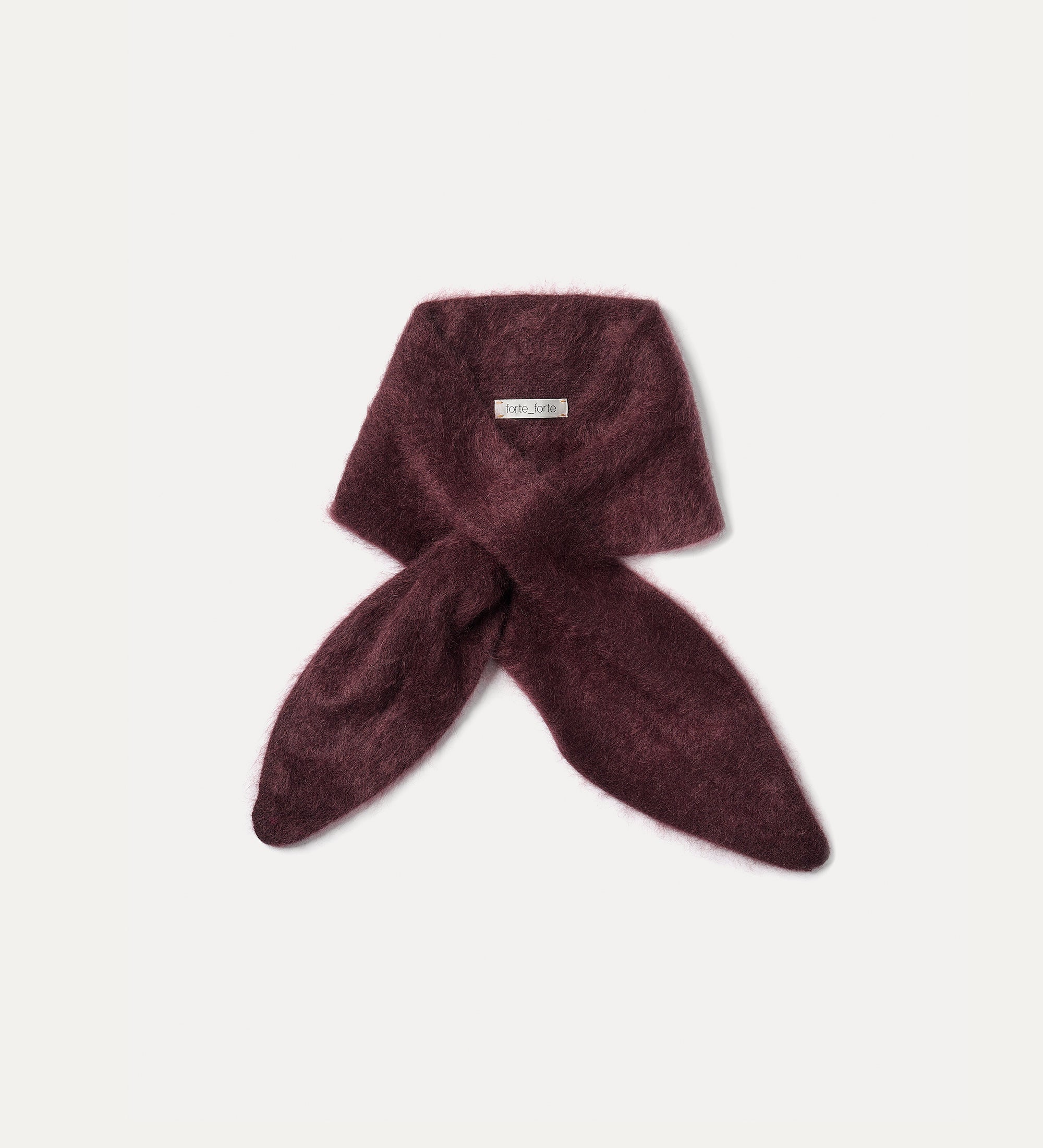 Forte cappelli e sciarpe sciarpa Ascot in puro cashmere marrone
