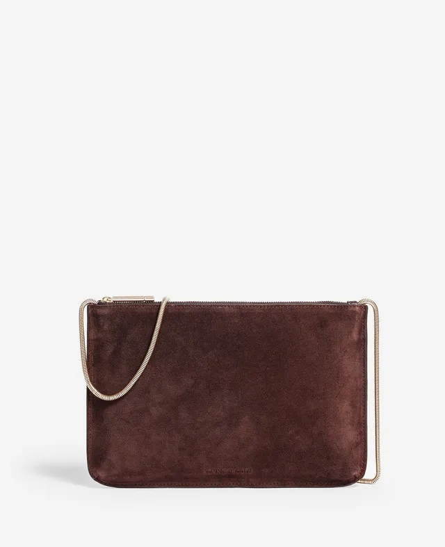 Kenneth Cole Reaction Bags Highline Suede Disco borsa a tracolla chocolate