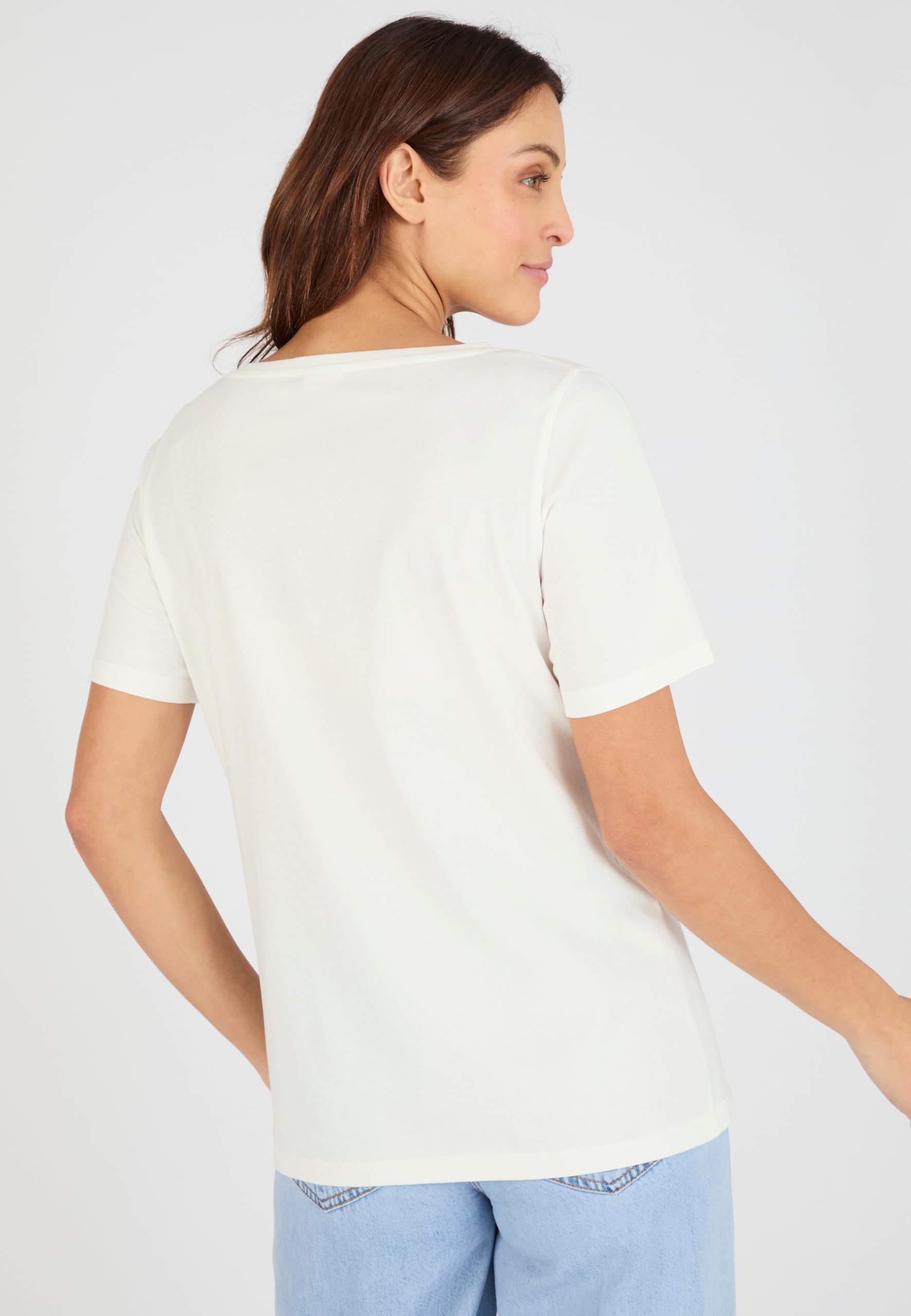 Damart Prêt-à-porter T-shirt Ricamo E Paillettes Puro Cotone Donna
