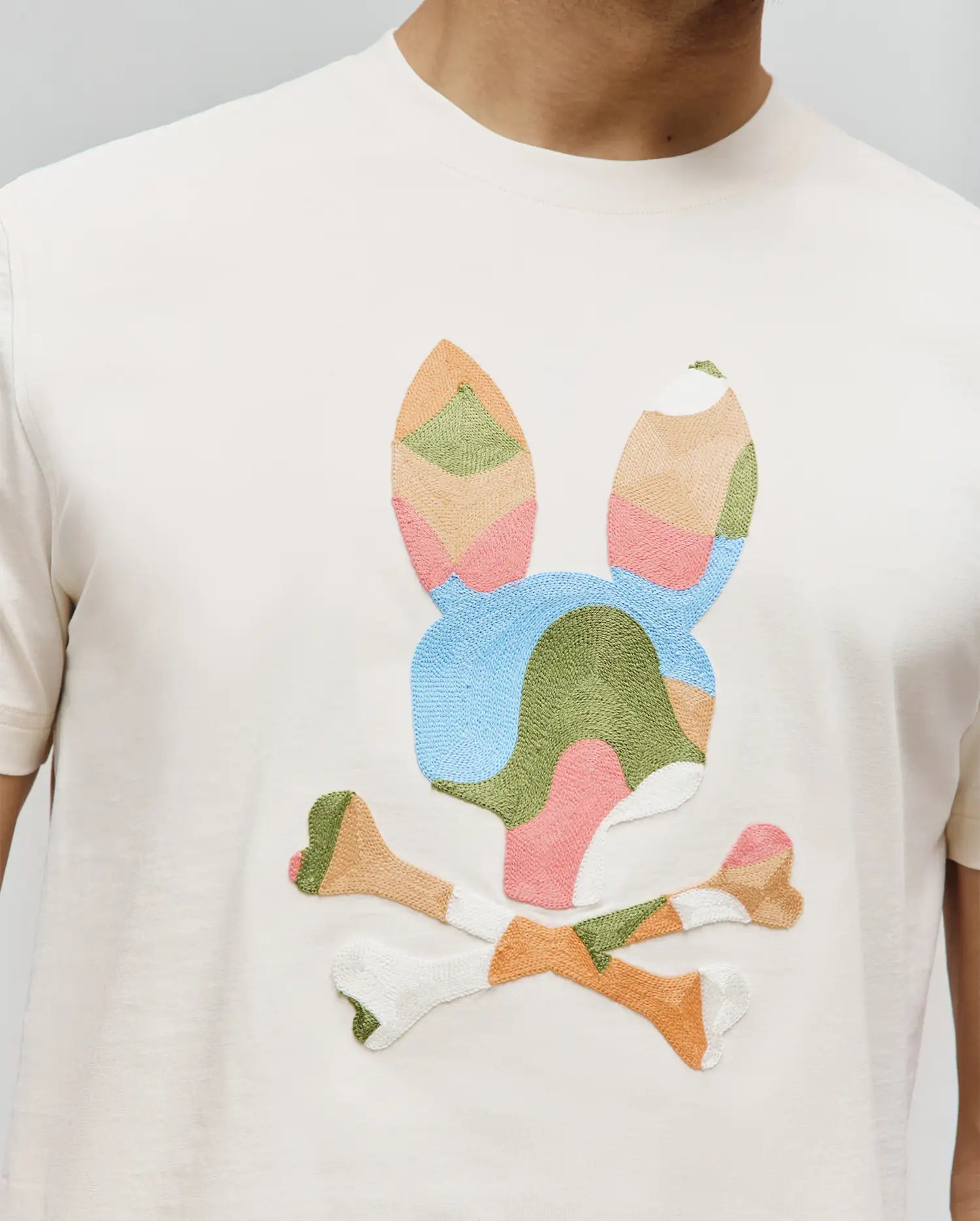 Psycho Bunny Men's Tees Ara Graphic Tee MT0200250 T-shirt bianca