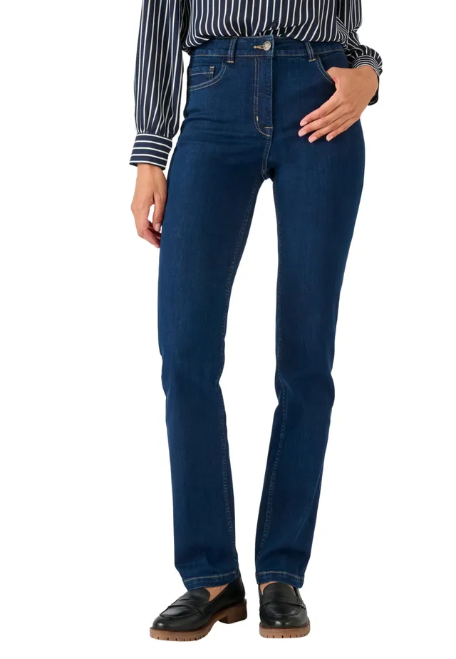 Damart Prêt-à-porter Jeans dritti donna taglia 40 blu denim medio