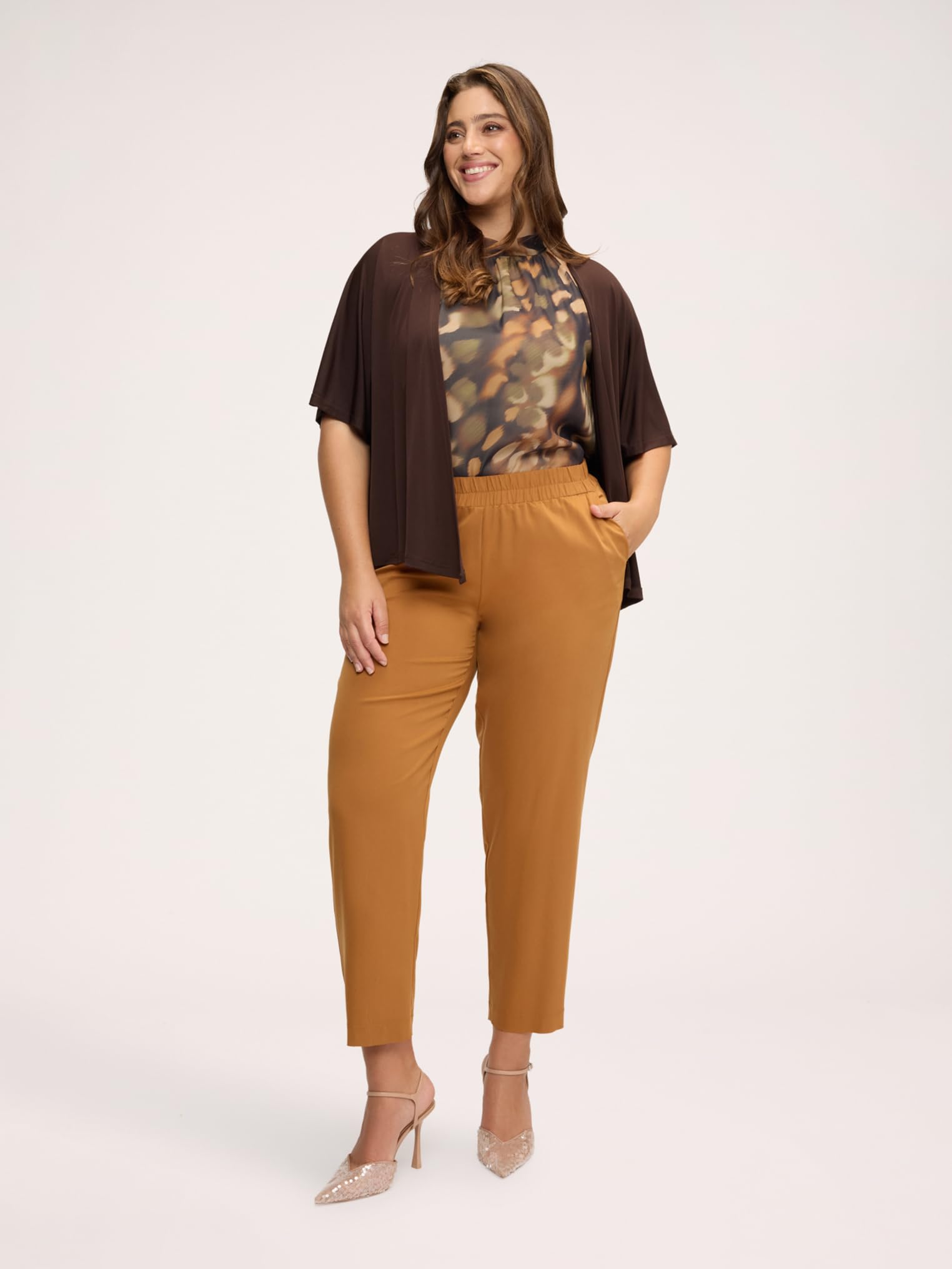 Fiorella Rubino Pantaloni Carrot Fit pantaloni XL Plus vita elasticizzata