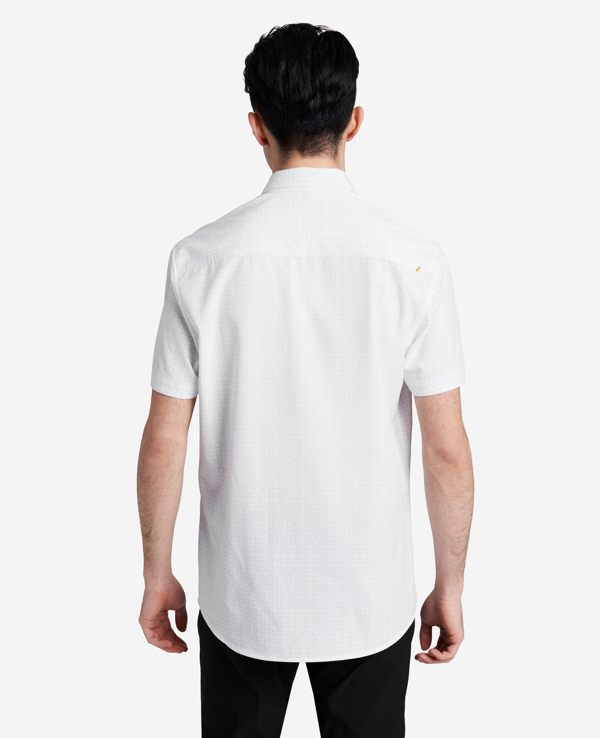 Kenneth Cole Reaction Clothing Stretch Short Sleeve Button-Down Shirt camicia bianca