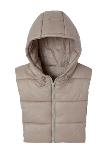 Damart Prêt-à-porter pettorina imbottita con cappuccio blu grigio