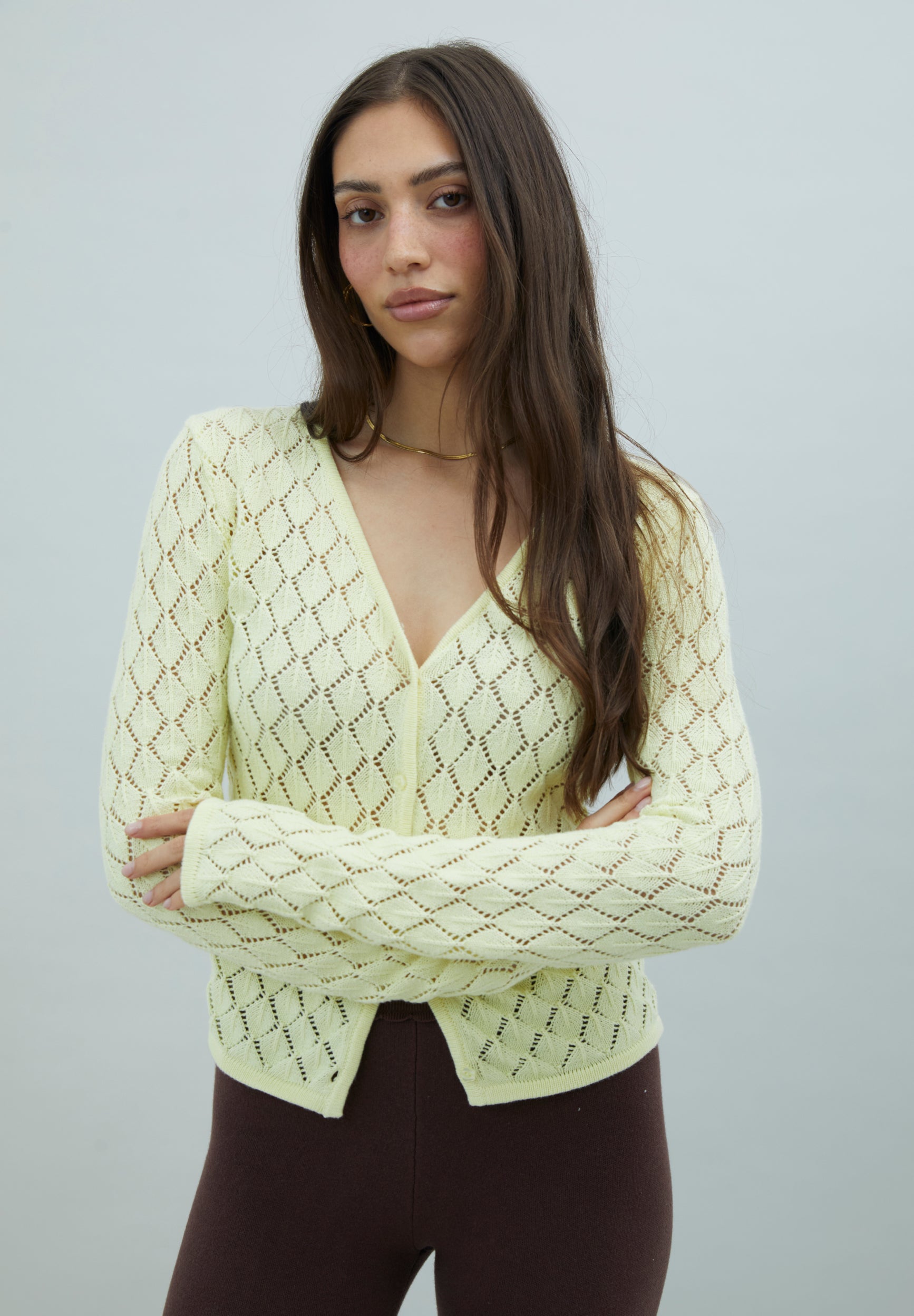 House Of Sunny Women's Knitwear VANILLA PEGGY cardigan taglie UK 6-18 cotone