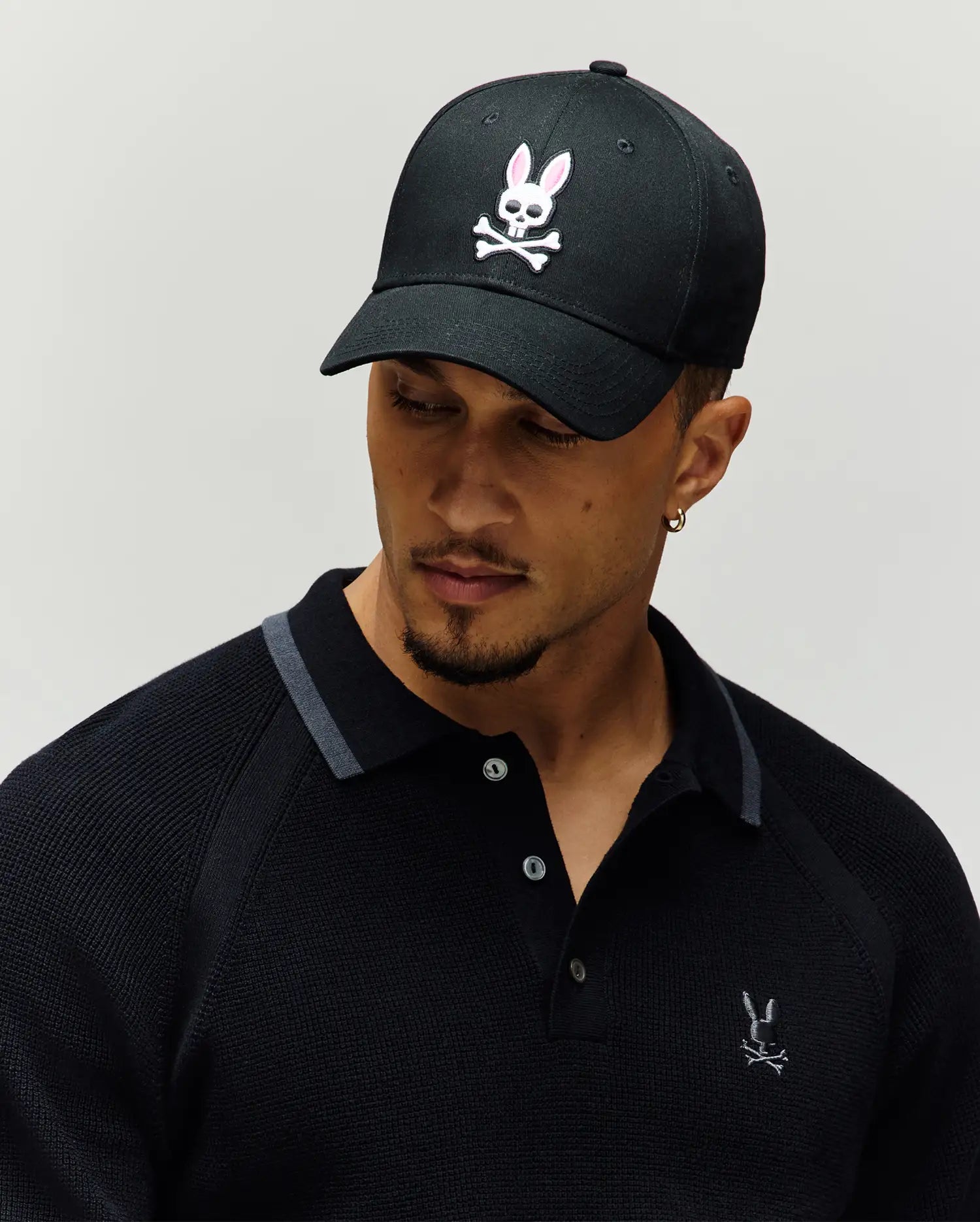 Psycho Bunny Accessories Oversized 4K Bunny Hat cappello nero O/S