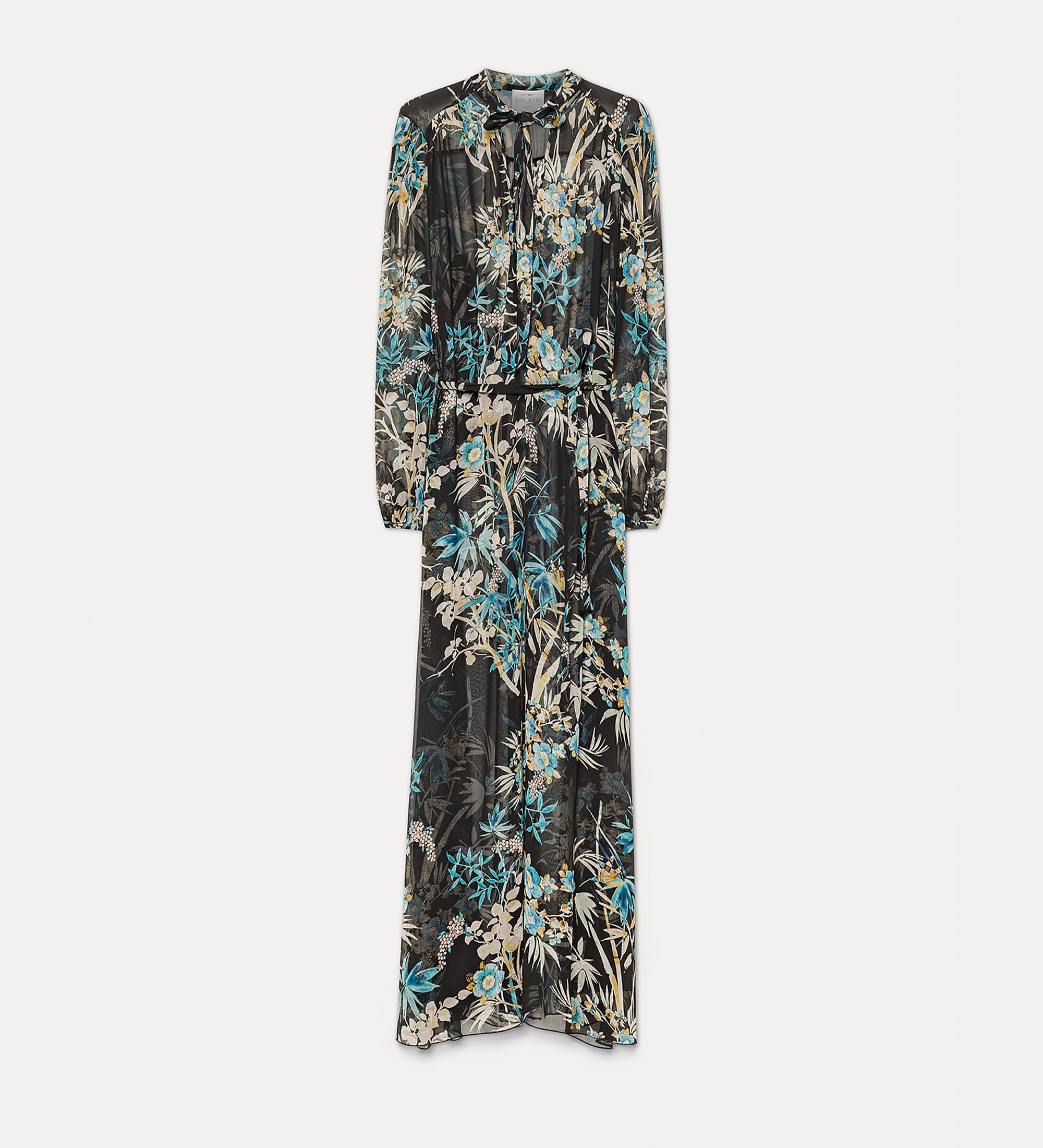 Forte abiti le bambou secret crepon midi dress abito midi ossidiana fantasia