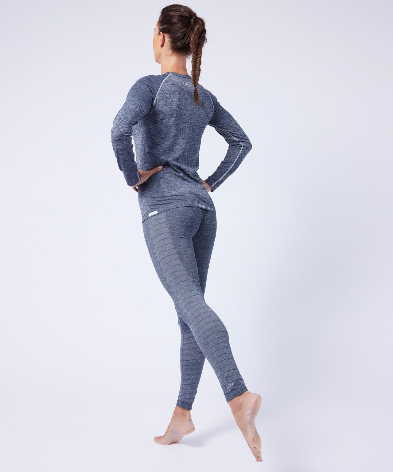 Damart Climatyl Maglietta dinamica maniche lunghe donna, grigio etere, XXL
