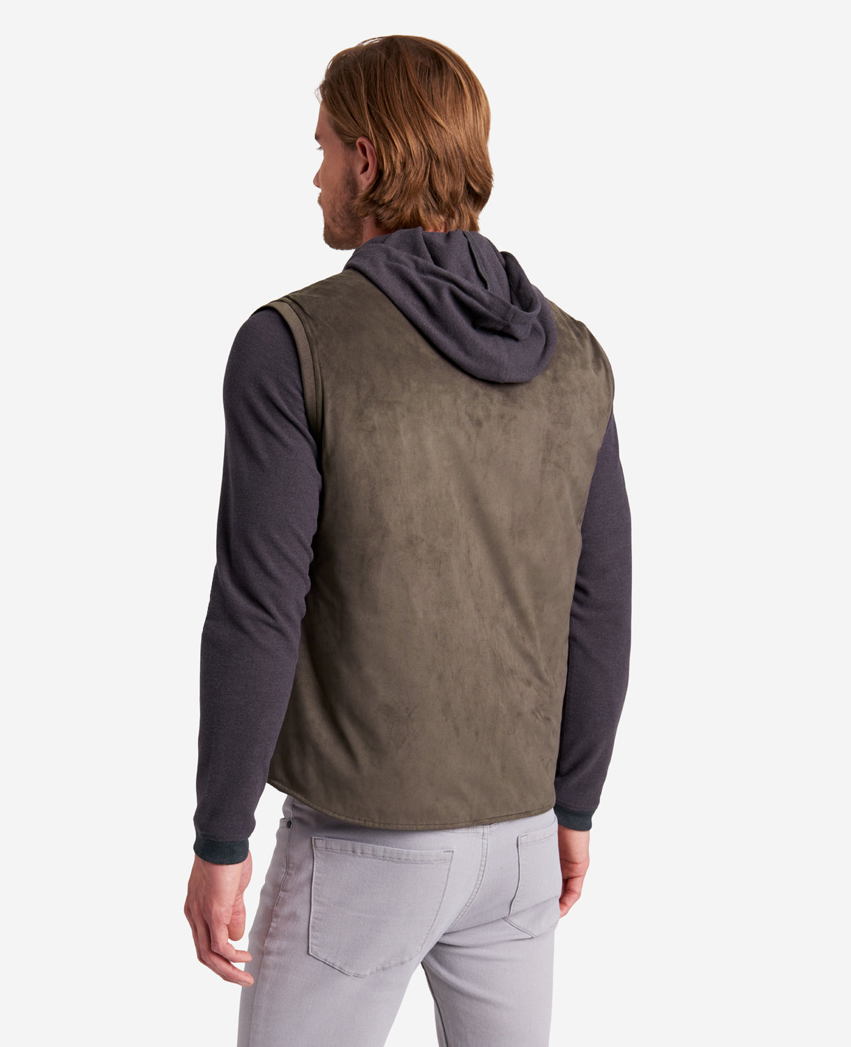 Kenneth Cole Reaction Reversible Water-Resistant Vest gilet marrone e nero imbottito