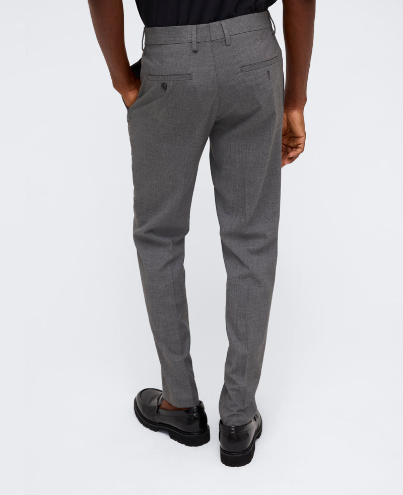 Kenneth Cole Reaction Clothing Slim-Fit Stretch Twill Dress Pant pantaloni grigi