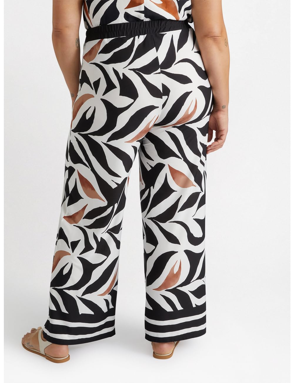 Fiorella Rubino Pantaloni Pantaloni Stampa Foliage M Plus leggeri