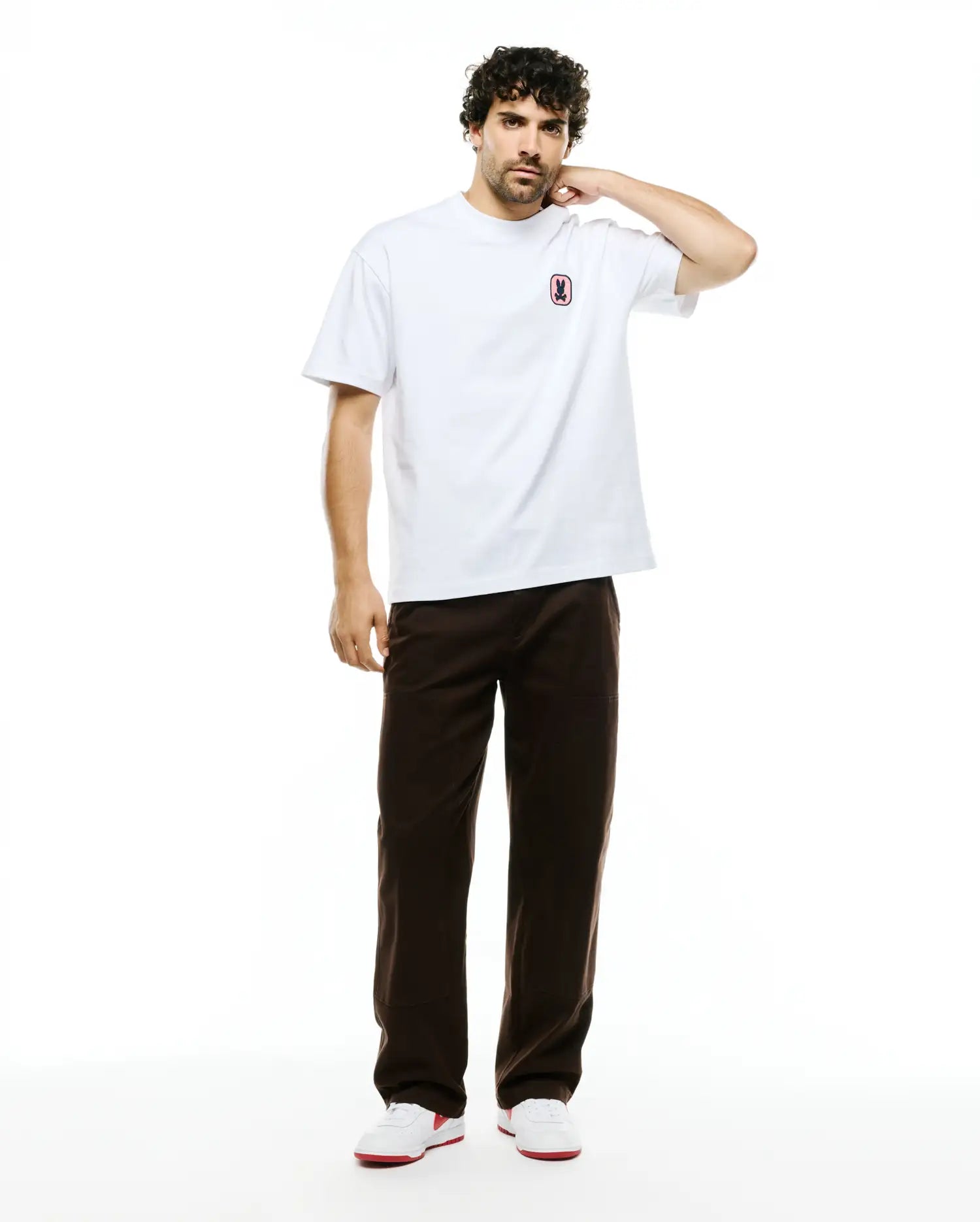 Psycho Bunny Men's Tees Samson Oversized Bunny Tee t-shirt bianca