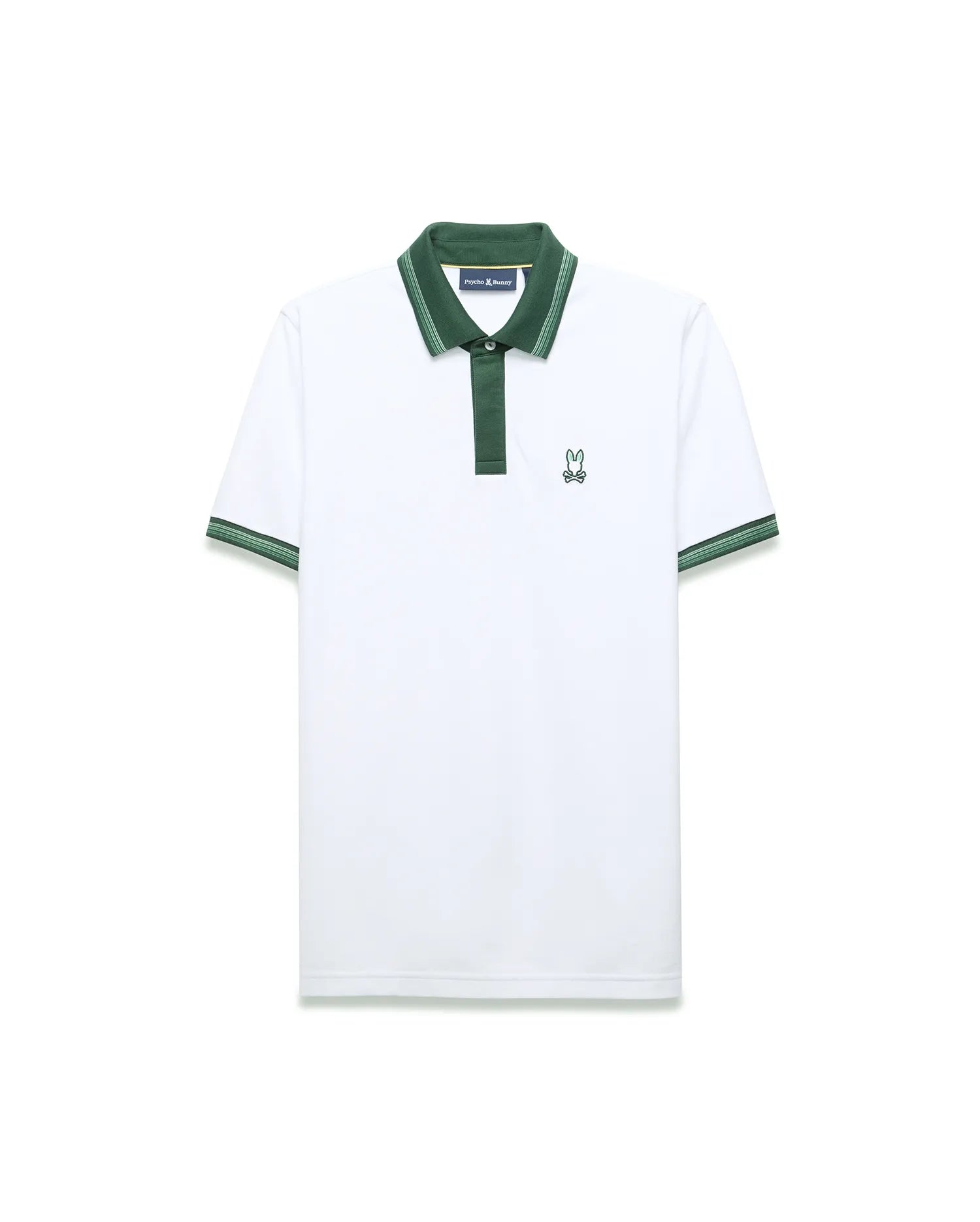 Psycho Bunny Men's Polos Jaydon Pima Piqué Polo uomo bianco cotone