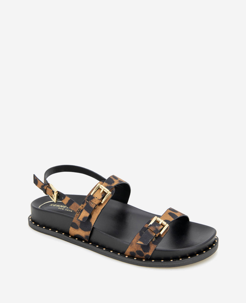 Kenneth Cole Reaction Shoes Drinity sandalo leopardato con plateau
