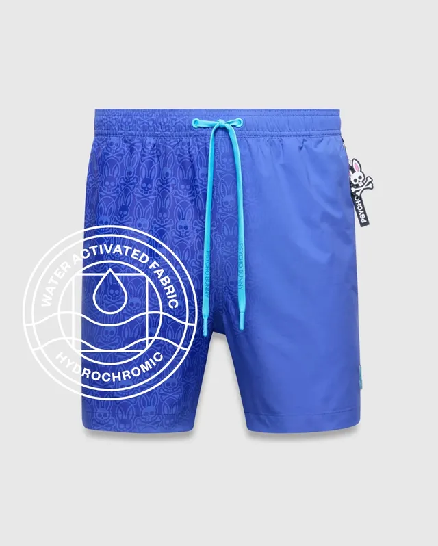 Psycho Bunny Men's Swimwear Samos B6W453F200 boxer mare 6″ blu