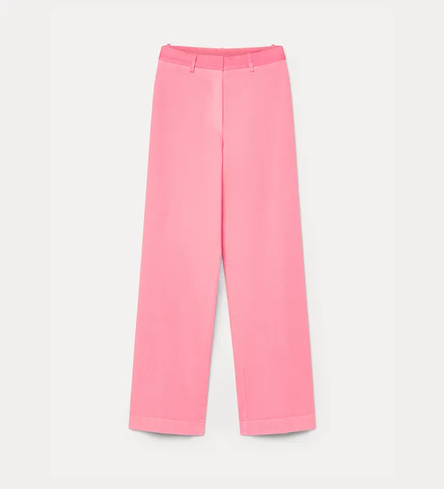 Forte pantaloni chinos with satin belt pantaloni cherry blossom