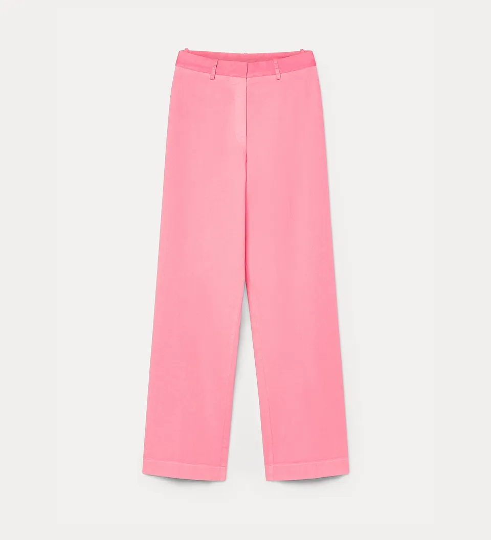 Forte pantaloni chinos with satin belt pantaloni cherry blossom