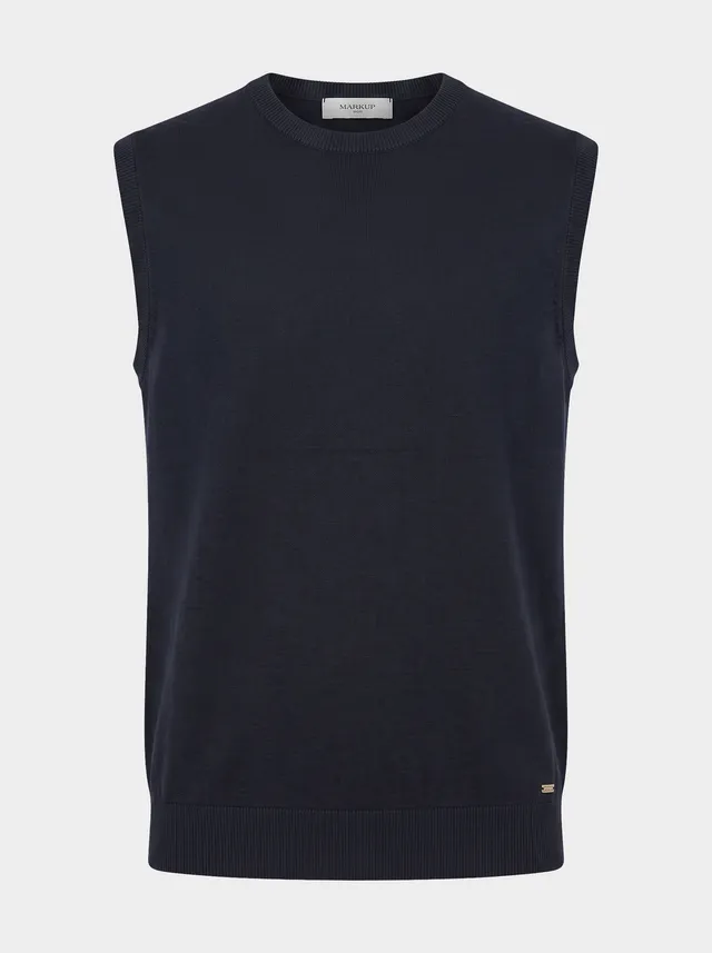 Markup Uomo Maglieria Knit smanicato in viscosa