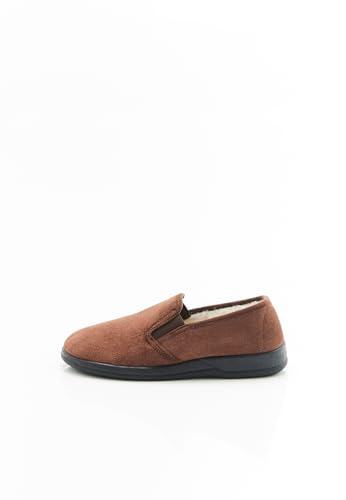 Damart Calzature pantofole da uomo in lana marroni taglia 44